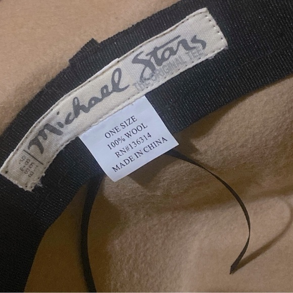 Michael Stars Wool Fedora Women’s OS Tan Brown with Black Band NWOT - Picture 3 of 11